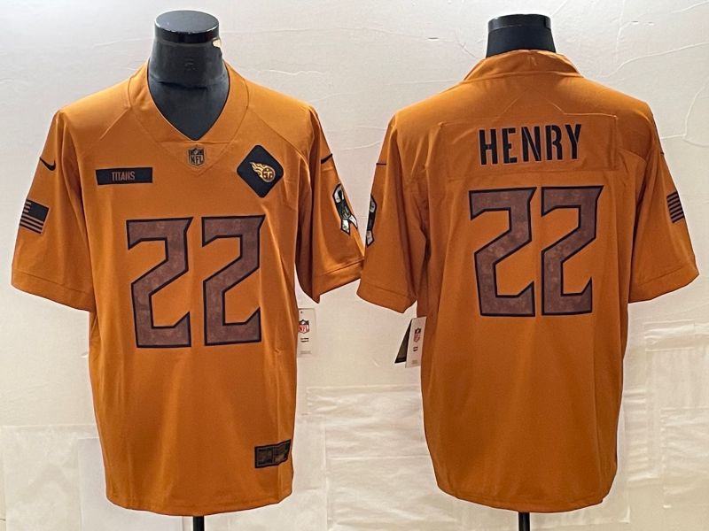 Men Tennessee Titans #22 Henry brown Nike 2023 Salute To Service Limited NFL Jersey->pittsburgh steelers->NFL Jersey